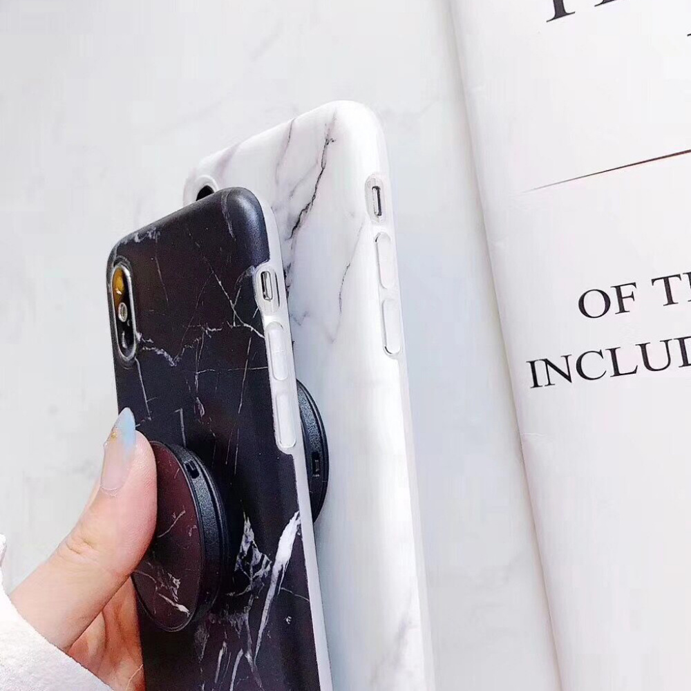 NEW iPhone X/7/8/7+/8+ Marble Phone case W/ holder - Picture 4 of 8